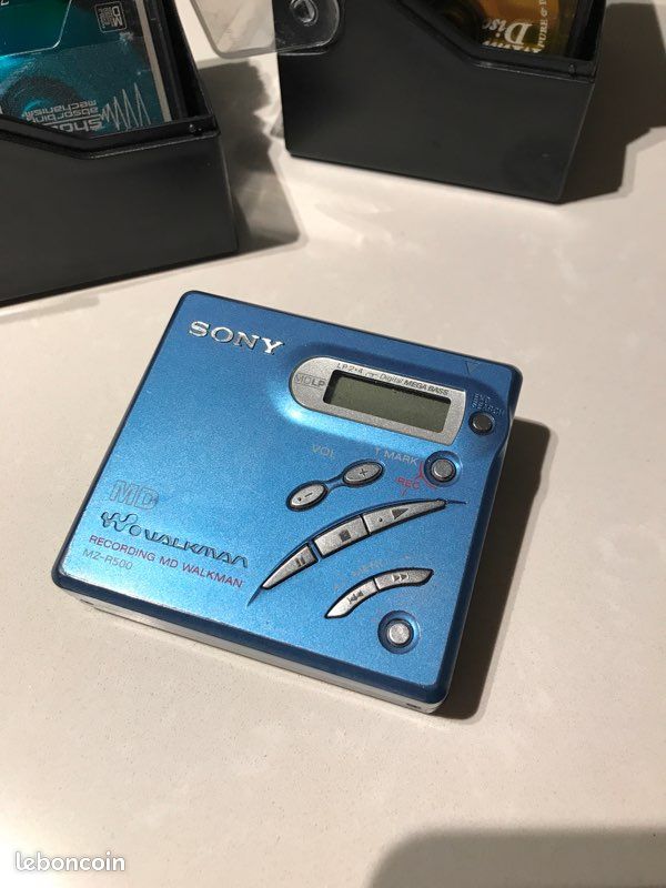 Sony Walkman MZ-R500 – Lecteur MiniDisc – Bleu – Occasion, état De Marche Parfait