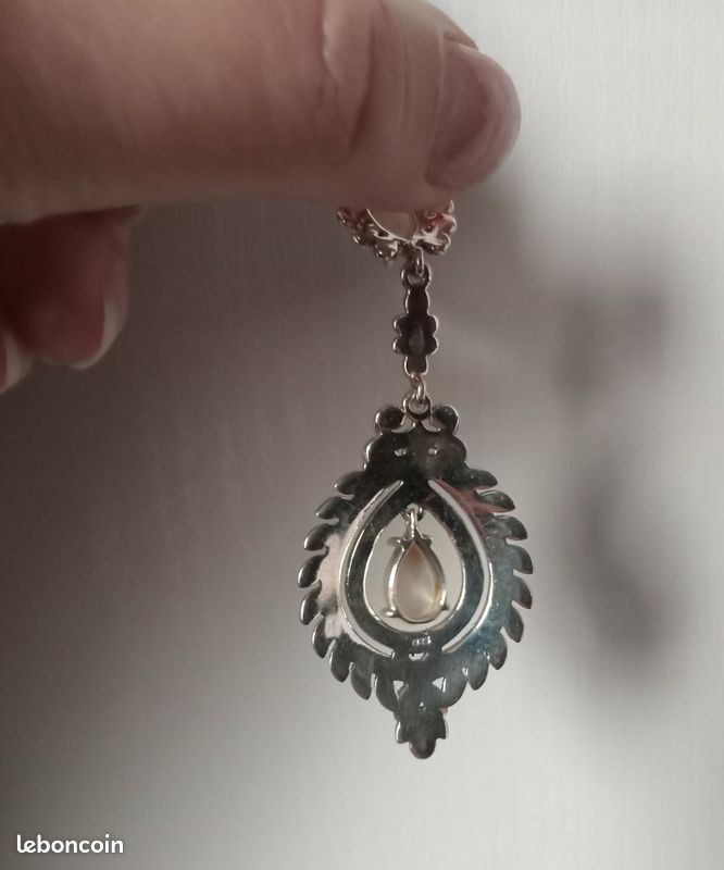 Boucles d'oreilles en argent et nacre AXEL - Siane Bijoux