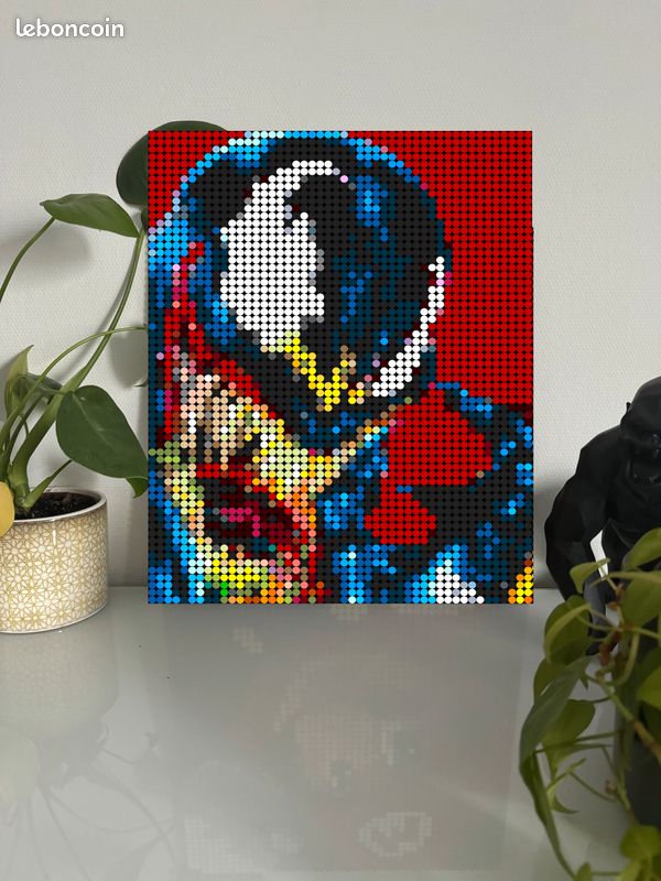 Venom Marvel Bead Art Spiderman Venom Marvel Spidey Perler Bead