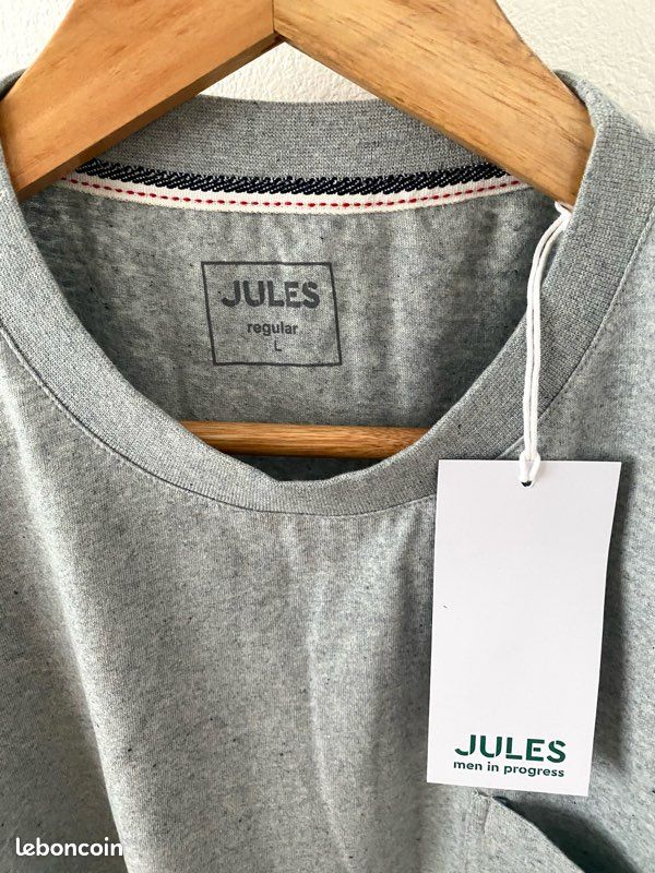 T-shirt Homme Jules - Gris, Taille L - Occasion Bon État