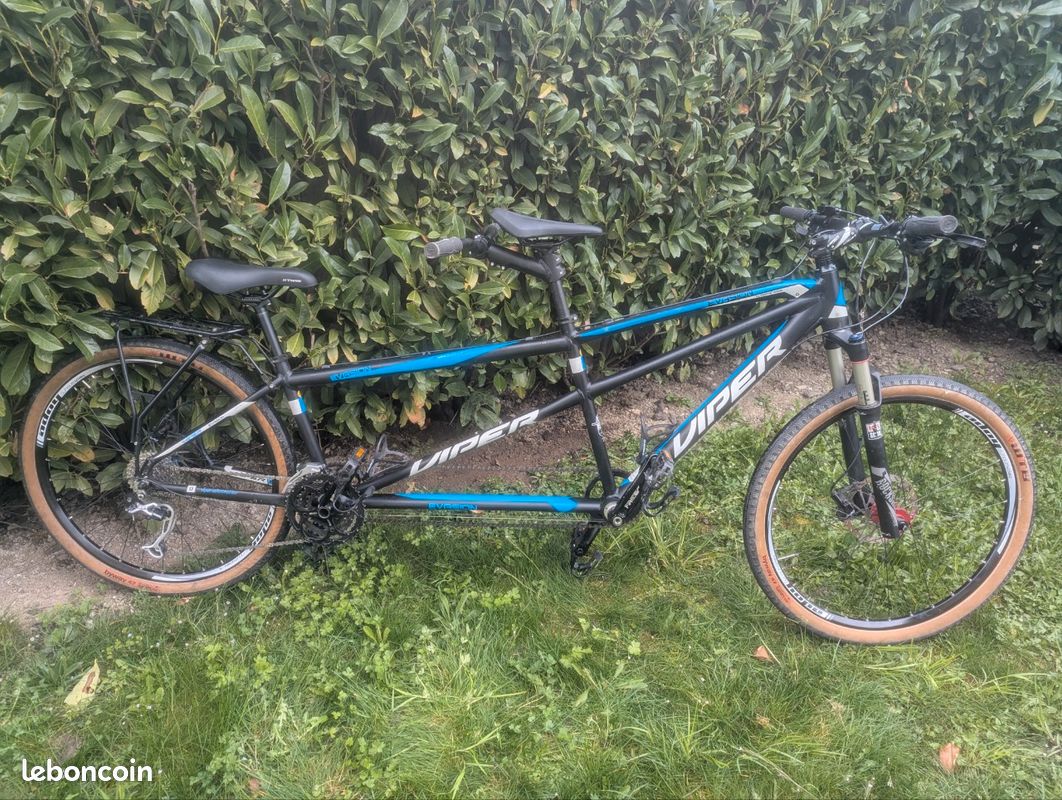 Tandem Bi Bici Vintage - 5 Vitesses - Cadre Acier Rouge - 26 Pouces - Italie