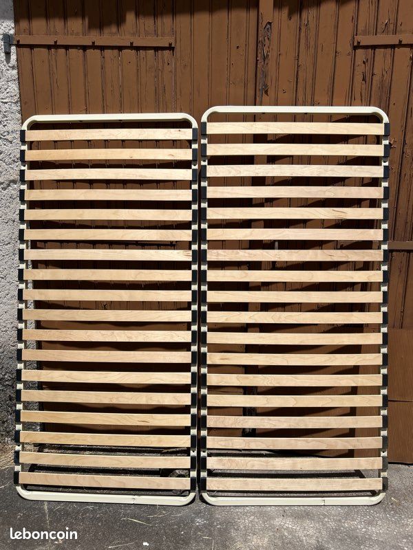 2 sommiers a lattes 90x190cm (image 1)