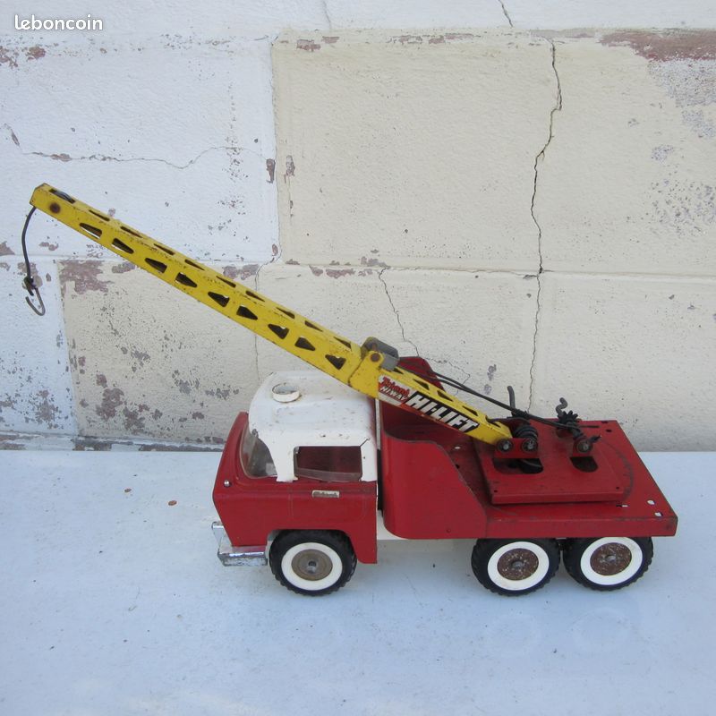 Camion Grue Strenco En Tôle – Jouet Ancien Des Années 60/70, Vintage France