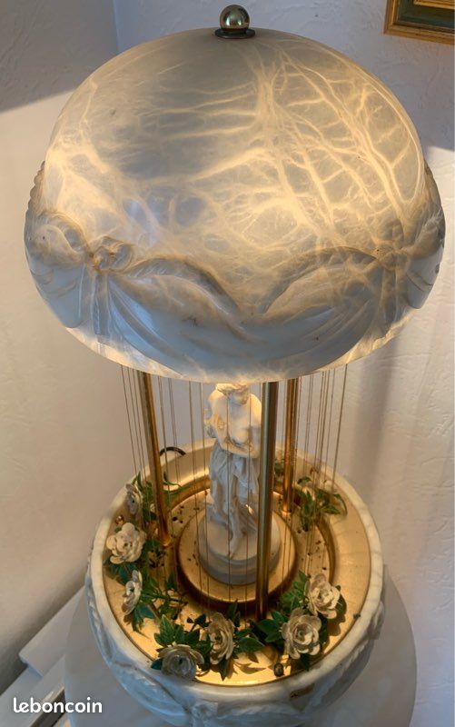 Colone d albâtre et sa lampe à huile (image 3)
