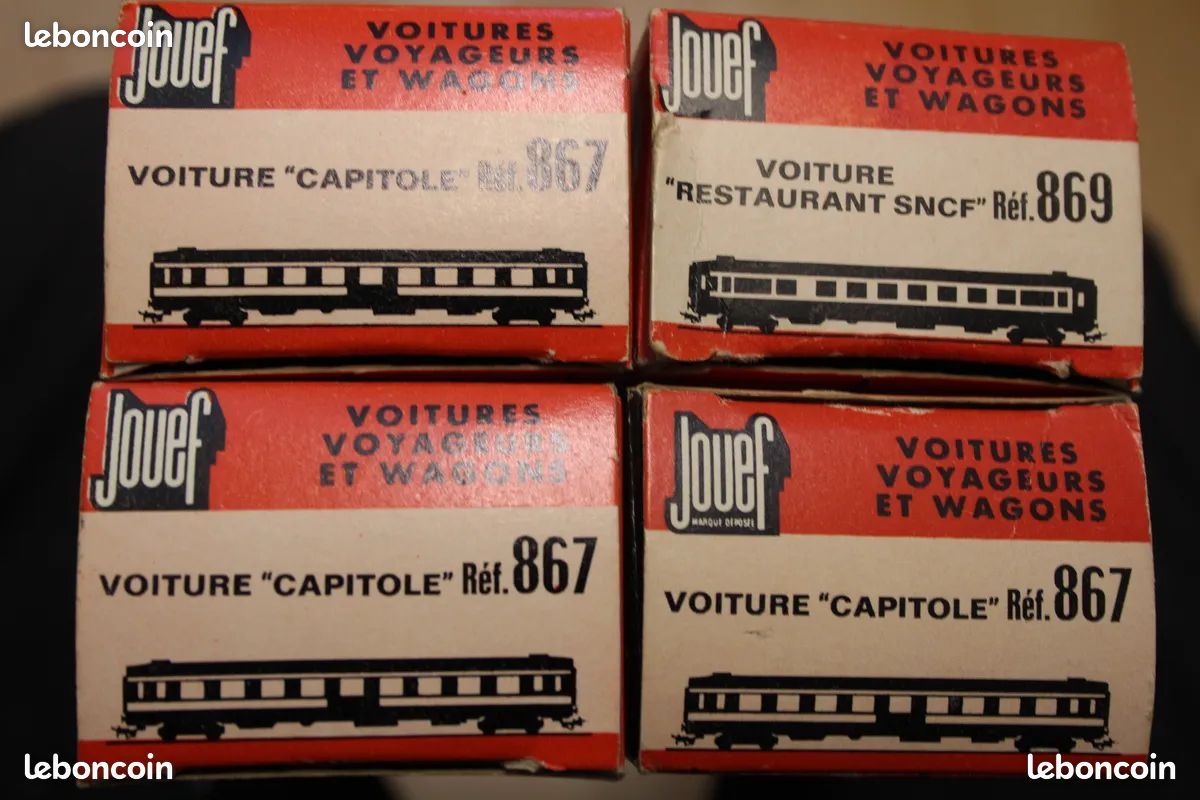 Lot De Wagons Jouef HO Vintage – Voitures Voyageurs TGV Anciennes