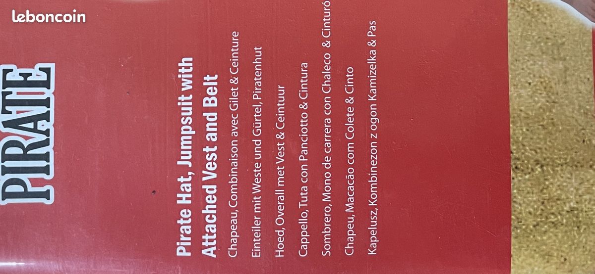 Déguisement garçon pirate 4-6 ans - Neuf (image 3)
