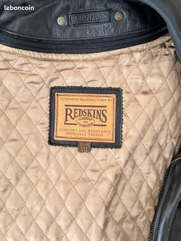 Blouson Redskins en cuir véritable noir (image 3)