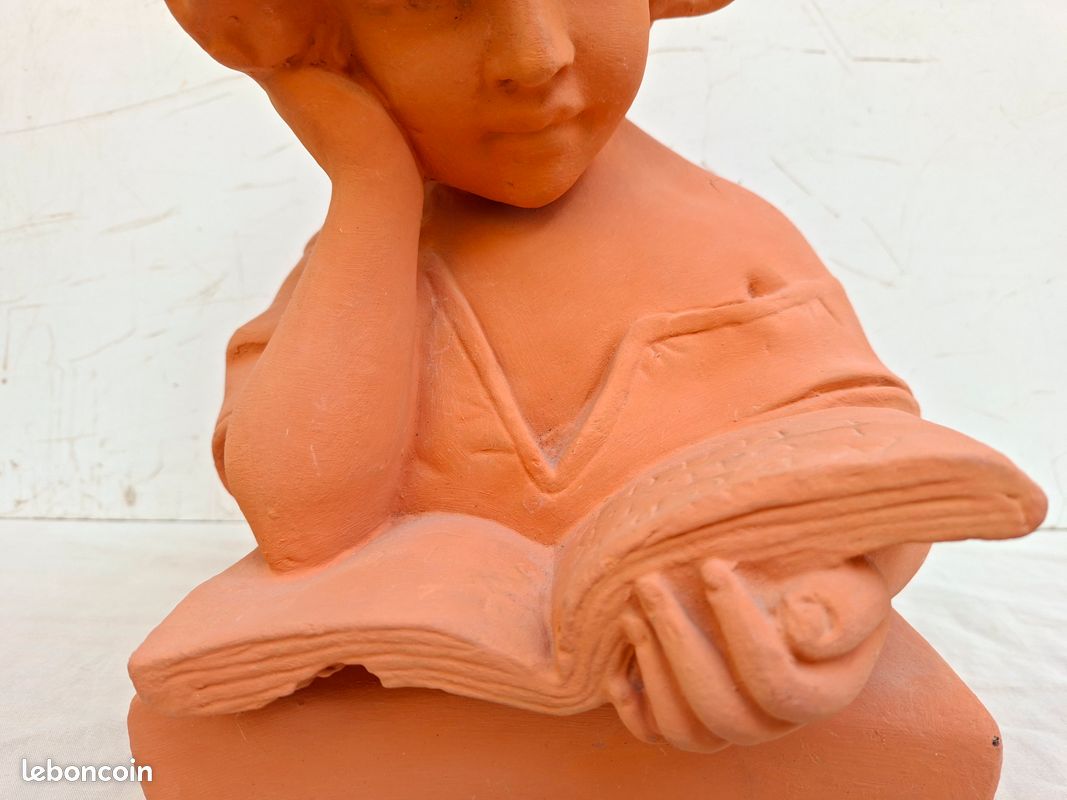 Buste En Plâtre De l'Artiste S. Cappiello Réalisé Par Franc