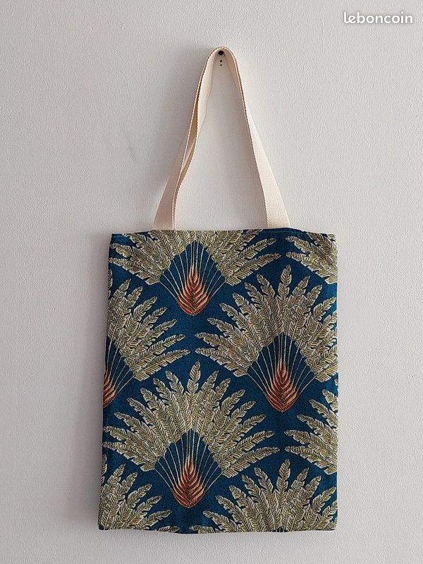 Sac "Palmiers" en Jacquard, Neuf, Fait Main (image 1)