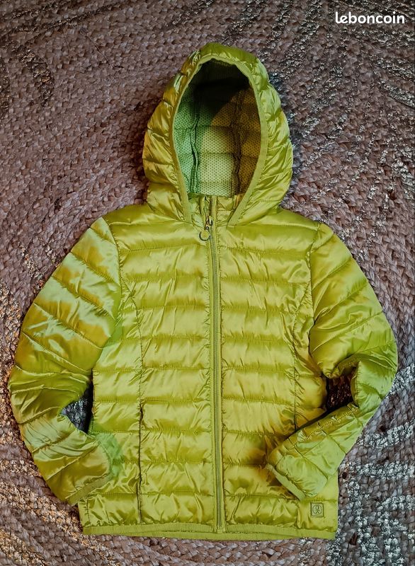 Hood Veste En Jean Fille Okaidi Doudoune Avec Truc Jaune