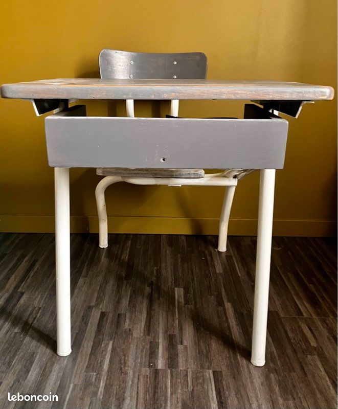 Table ecole 1 place avec chaise intégrée (image 2)