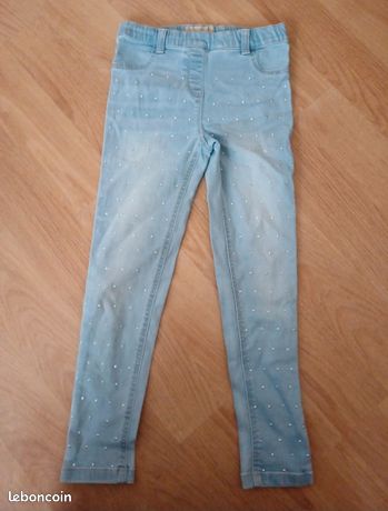 Jean Skinny Extensible Next Pour Fille - Taille 3-4 Ans - Vert Clair - Neuf Avec étiquettes