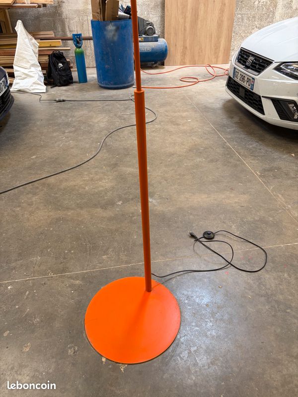 Lampadaire arc orange design vintage 70's (image 5)