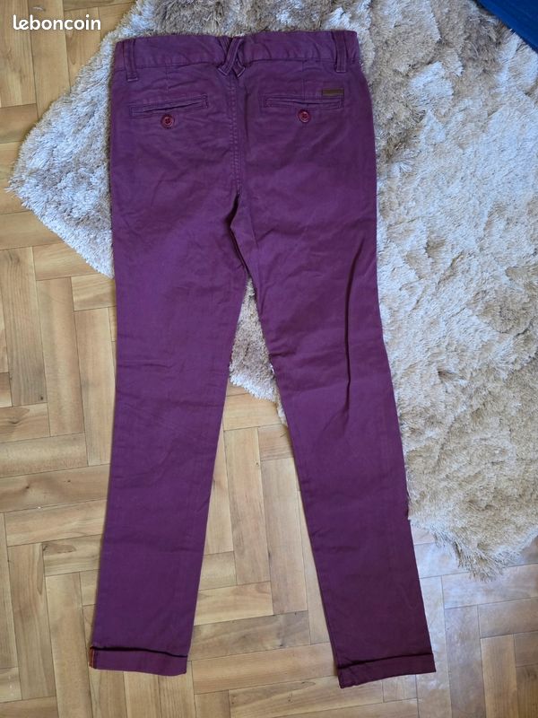 Pantalon Chino Kaporal Junior Bordeaux — Taille 10 ans (image 2)