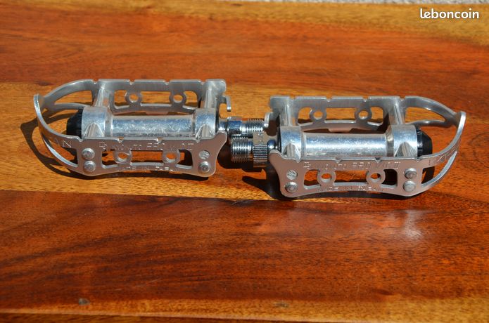 Pédales Vélo Route Vintage Kyokuto Pro Vic II - Aluminium - Japon - Argent
