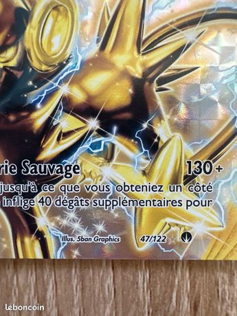 Carte Pokemon Luxray Turbo 47/122 - Edition 2016 - Très Bon état Pour Collection Ou Jeu