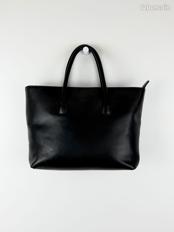 401 - Sac à main – Furla Vintage Cabas - cuir noir (image 1)