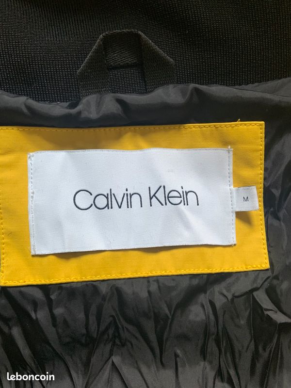 Doudoune Calvin Klein capuche amovible jaune taille M (image 6)