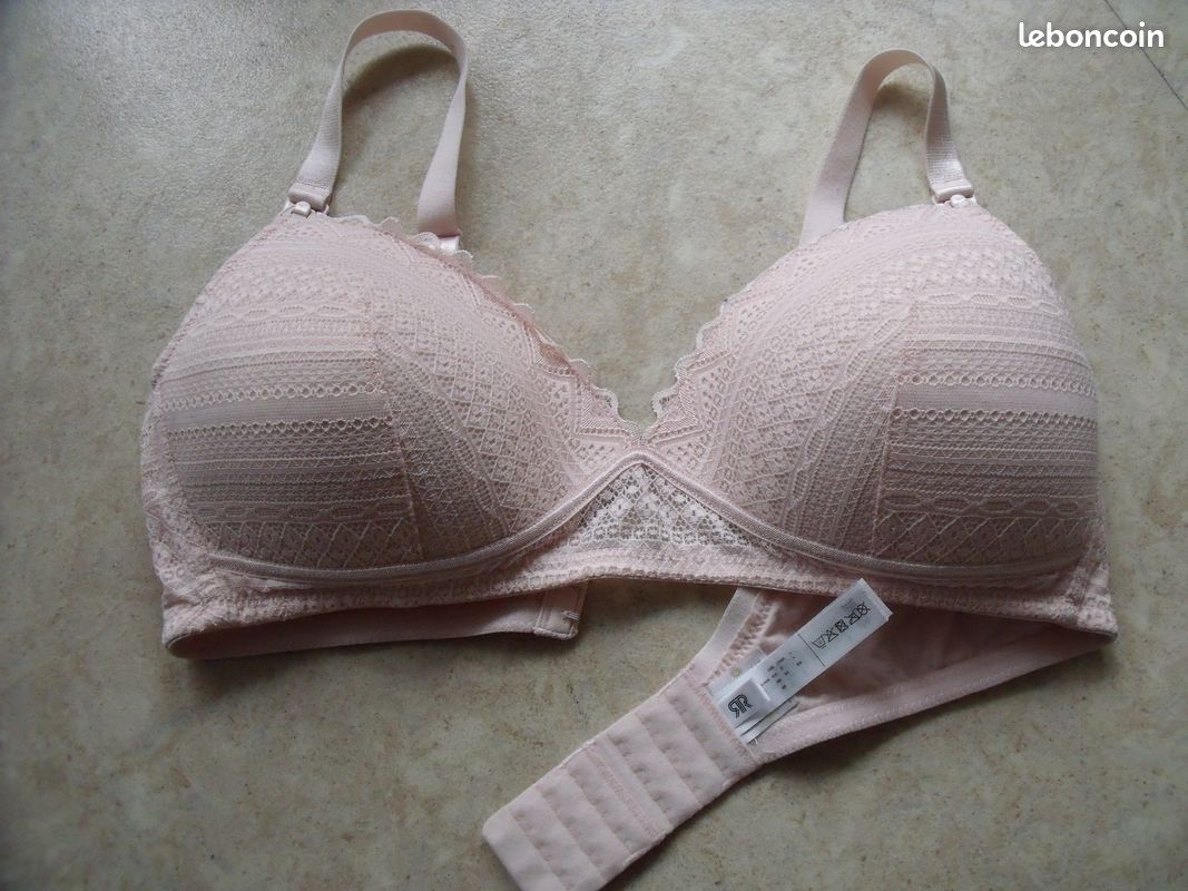 5) Soutien gorge d'allaitement rose poudré 