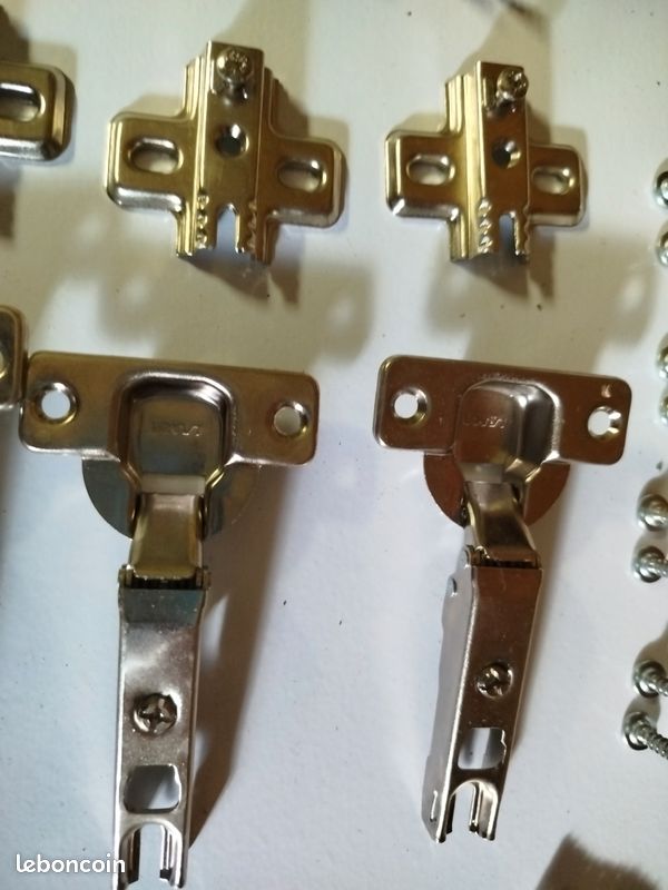Charnières de porte 50 pièces, charnières de porte d'armoire à 180
