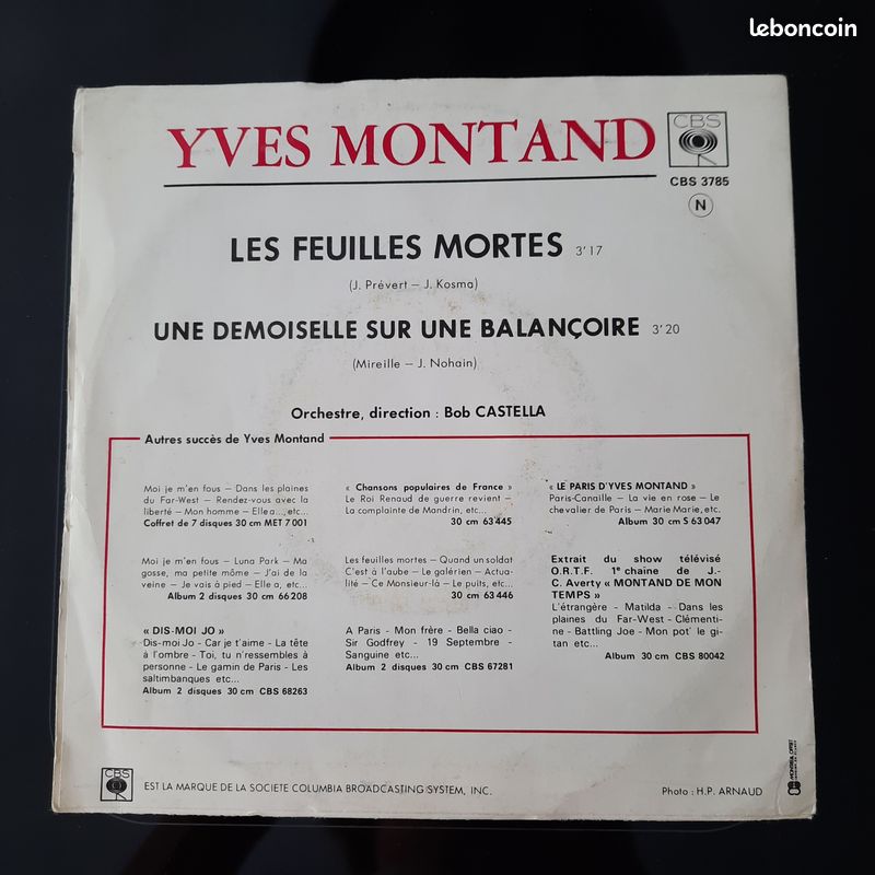 DISQUE VINYLE - Yves MONTAND (image 2)