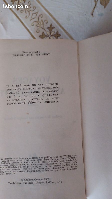 Livre Graham Greene Voyage avec ma tante (image 3)