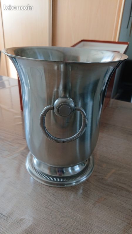 SEAU A Champagne INOX 18/10 JEAN COUZON ORFEVRE 1950 VINTAGE