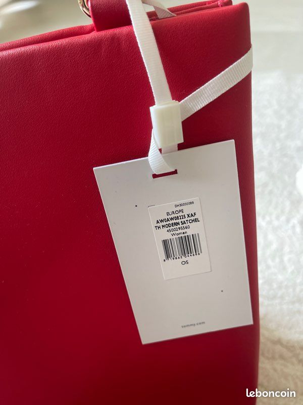 Sac à main Tommy Hilfiger – Modern Satchel Rouge et – Neuf avec étiquette (image 2)