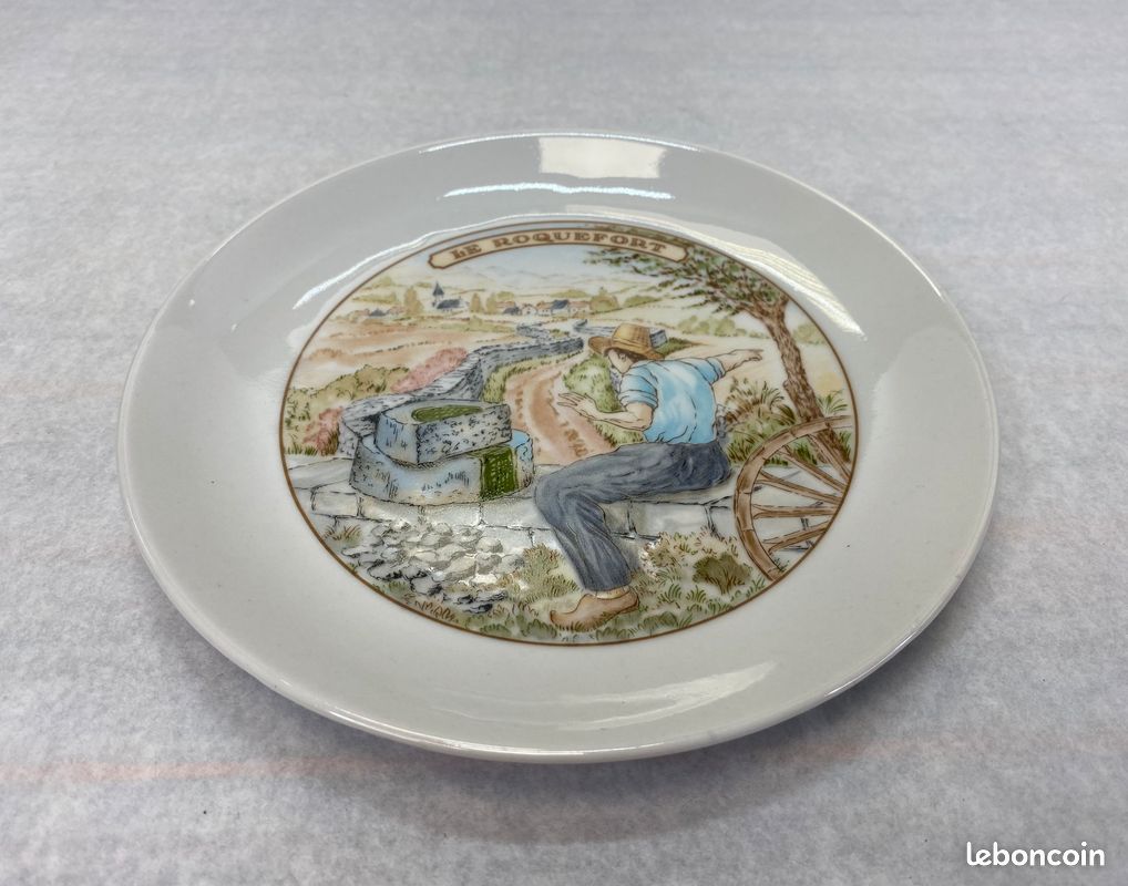 Set de 6 Assiettes à Fromage en Porcelaine – Scènes Rurales Vintage (image 3)