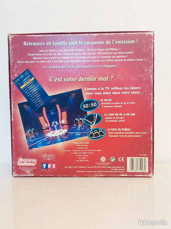 Jeu de société Qui veut gagner des millions – Édition Famille (complet) (image 2)