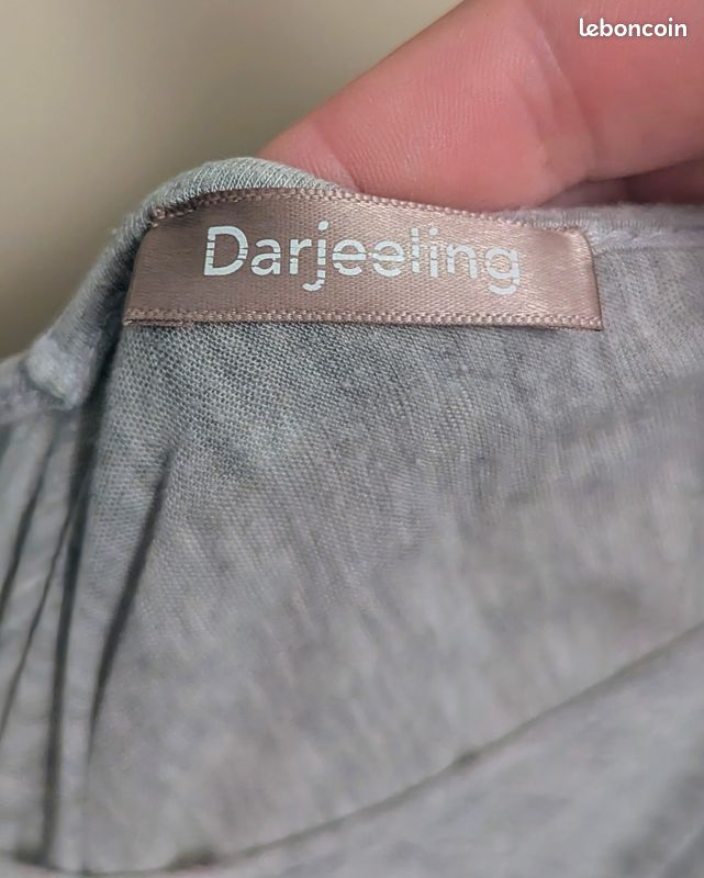 Nuisette gris clair à bretelles ajustables Darjeeling S (image 2)