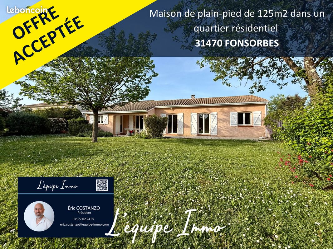 Maison 5 pièces 125 m² · à Fonsorbes · 125 m² · 336 000 €