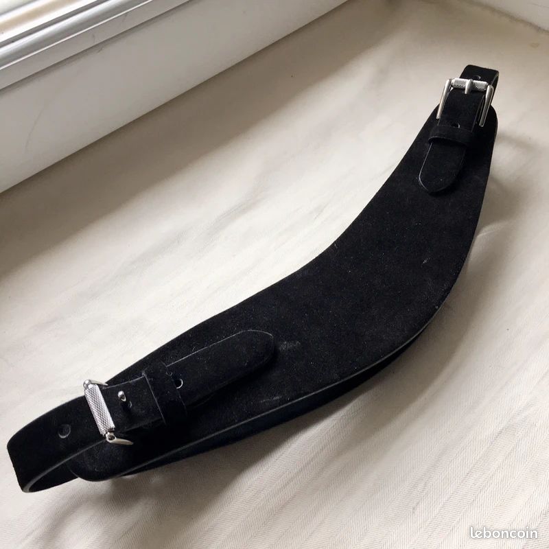 Ceinture Ralph Lauren Daim Noir chic - M (image 6)