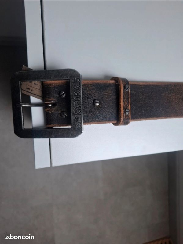 Ceinture Kaporal homme 105 cm cuir - Accessoires & Bagagerie