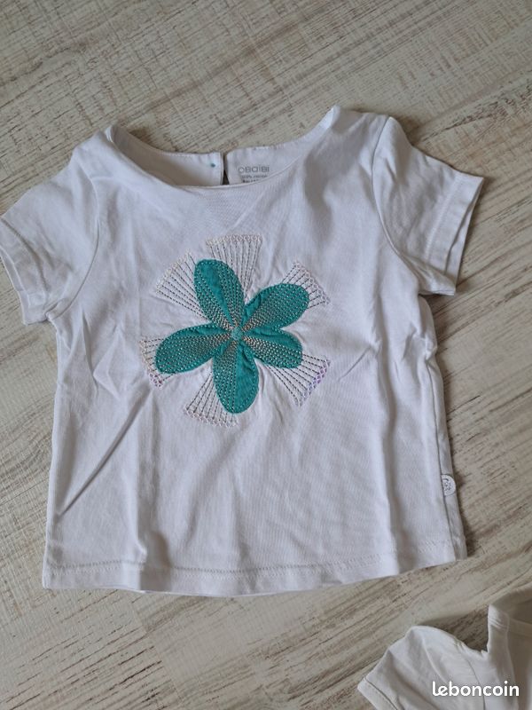 T-shirts manches courtes fille 6 mois (image 2)