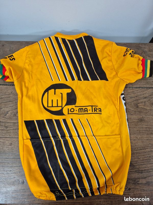 Lot De 3 Maillots Cyclisme Vintage – Homme Taille L – Blanc Et Rouge – Manches Courtes