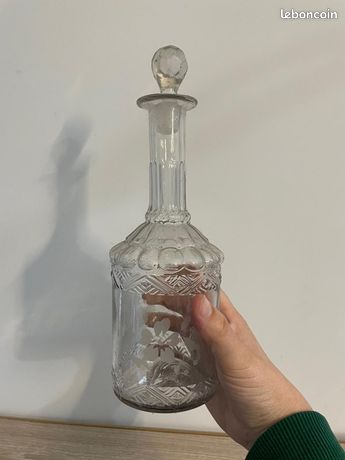 Bouchon De Carafe En Verre Vintage, Modèle 7, état D'origine (VO), Pièce De Décoration Ou Remplacement