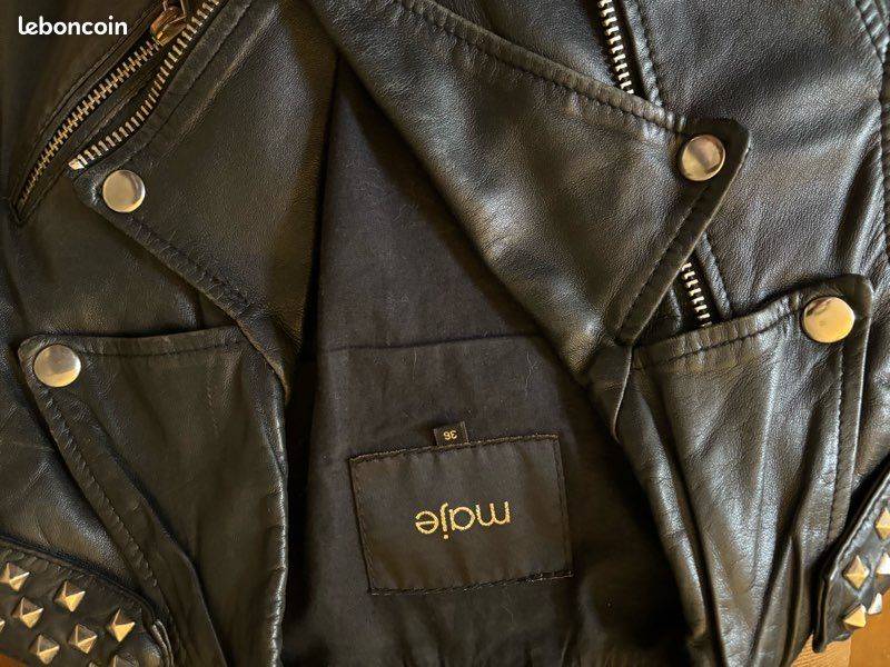 Biker Jacket Veste Cuir Maje Maje Veste En Cuir Veste En Cuir Et