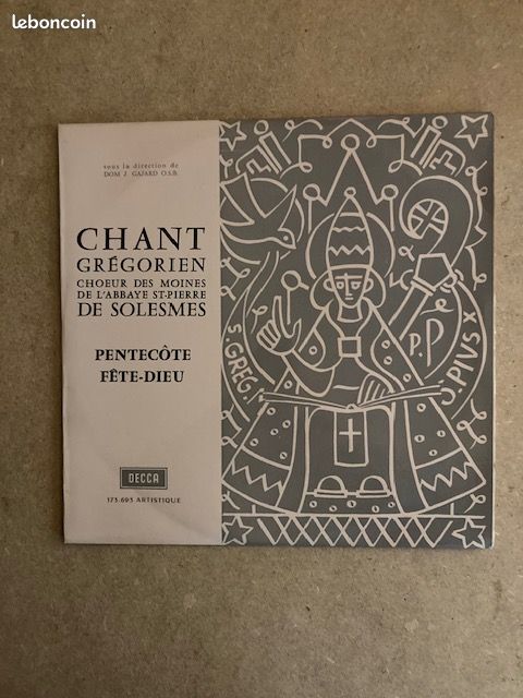 Chant Grégorien Pentecôte Fête-Dieu vinyle (image 1)