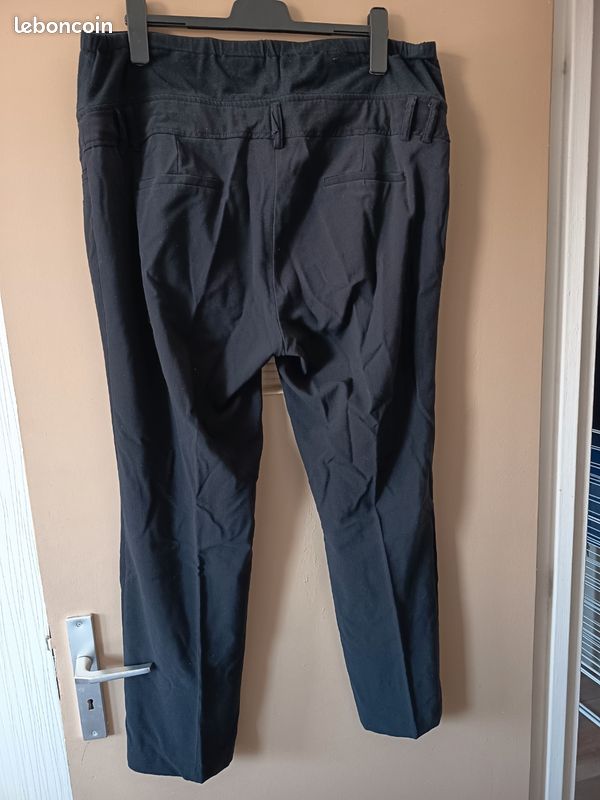 Pantalon fluide de grossesse noir – Yessica – Taille 50 (image 3)