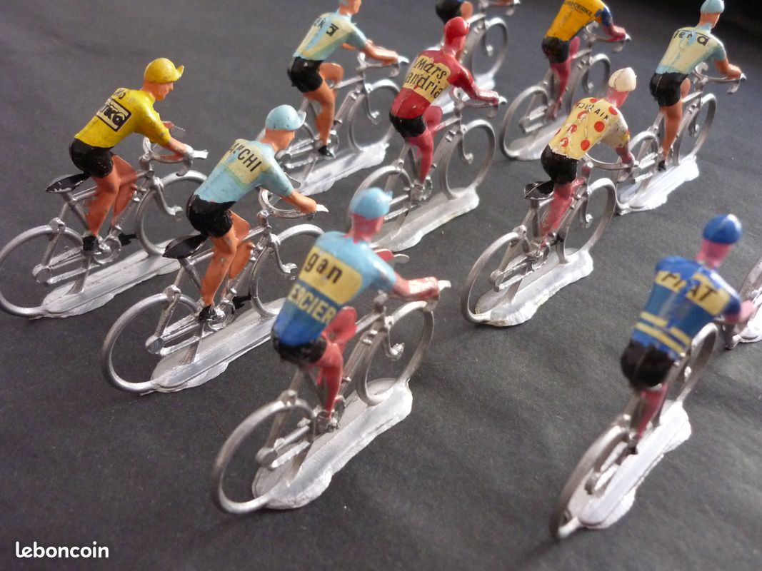 Lot De 4 Figurines De Cyclistes – Tour De France Alu Salza – 1/32 – Belgique – Occasion