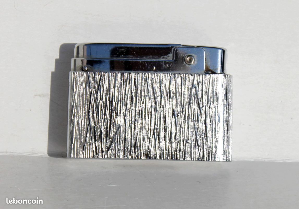 Briquet silver match compound façon cuir marron avec boîte d'origine - Collection