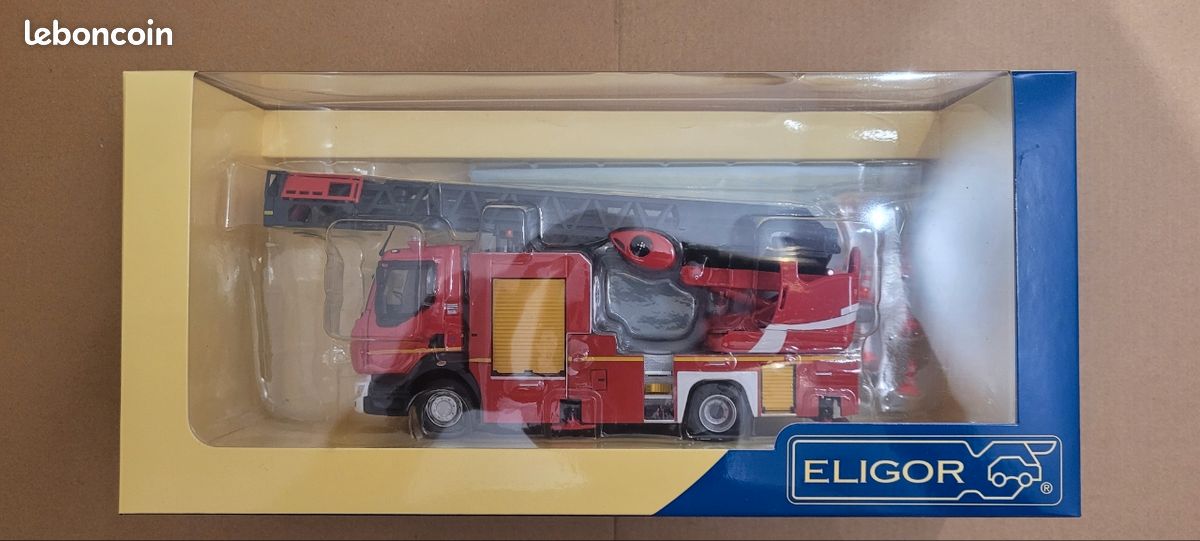 Miniature Eligor 1/43 - Renault D16 EPC 33 PRX Échelles Riffaud Anthracite - Neuf