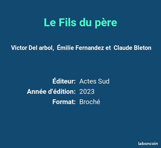 Le Fils du père - Victor Del arbol, Émilie Fernandez et Claude Bleton (image 2)