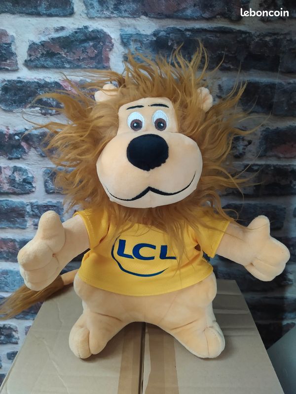Peluche Lion LCL Cyclisme Tour de France 30cm Crédit Lyonnais