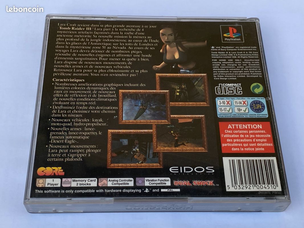 Tomb Raider 3 : Les Aventures De Lara Croft Sur PlayStation 1 – Complet Et En Bon état 🎮⛰️