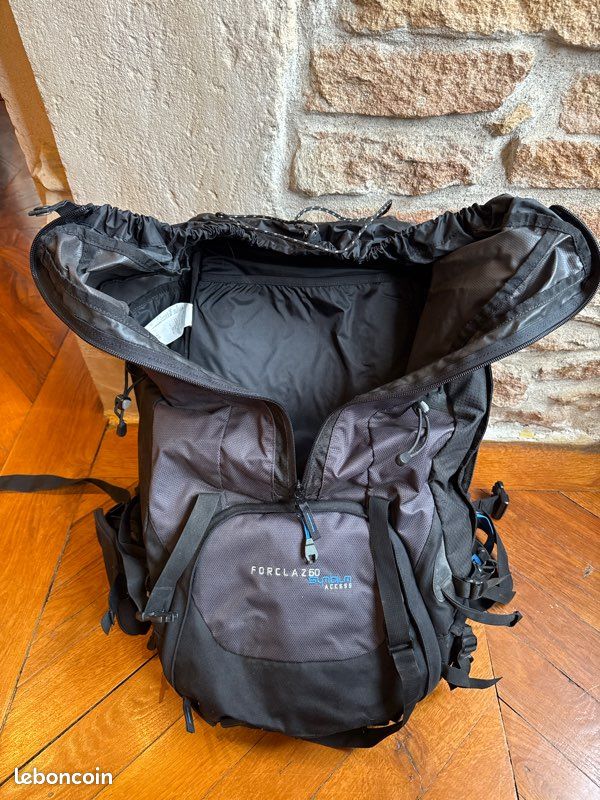 Sac De Voyage 60L à Roulettes, Noir/gris, Anti-éclaboussures, Léger Et Pratique