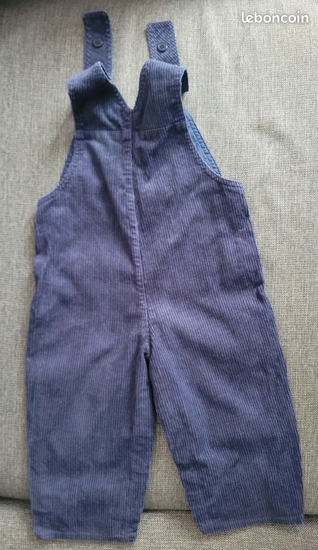 Salopette velours bleu marine (image 3)