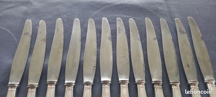 COUTEAU SERVICE GIGOT Vendôme 32 Cm Christofle Bel État Métal Argenté