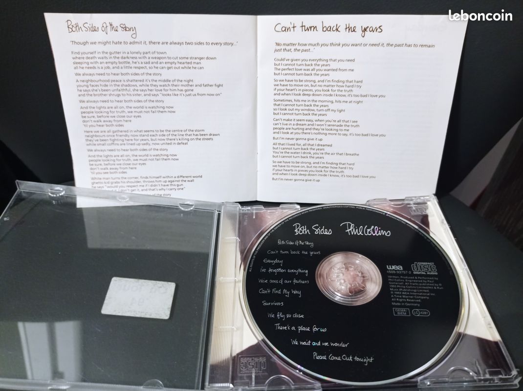 C.D Phil Collins " Both sides", On Tour '94 (image 3)